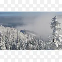冬季山峰景观图片
