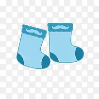 蓝色可爱婴儿袜