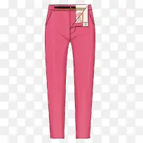 粉红色的长裤