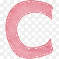手绘字母c