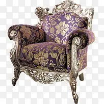 紫色欧式座椅