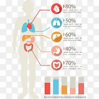 矢量手绘人体器官内脏信息