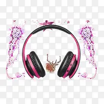粉色 耳机