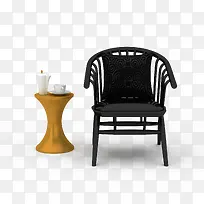 黄色咖啡桌子椅子