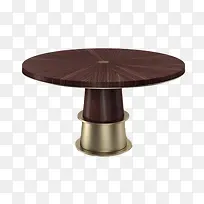 棕色圆形桌子