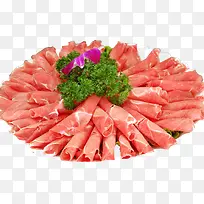 羊肉卷配花菜