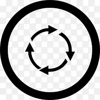 箭头循环符号一圈图标
