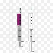 矢量塑料注射器针筒