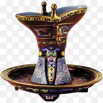 高清摄影复古花纹瓷器花瓶