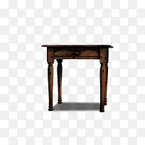 复古棕色桌子