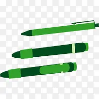 卡通绿色钢笔