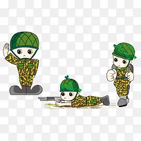 卡通士兵素材
