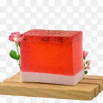 红色精油皂