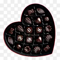 黑色的巧克力装饰礼盒