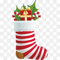 红色圣诞节礼物袜子