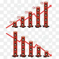 矢量卡通油桶创意信息图表