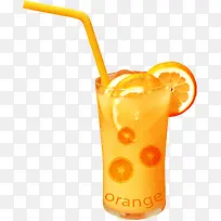 橙色橘子饮料