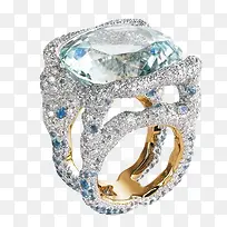 超级大宝石钻石戒指