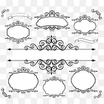 花边线条矢量素材