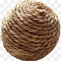棕色漂亮枯草编织绳团