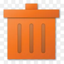 橙色垃圾箱图标