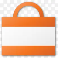 橙色购物袋图标