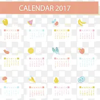 水果蔬菜2017年日历