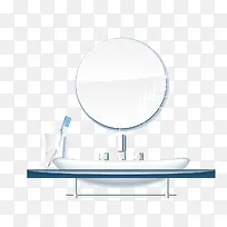 镜子与洗漱盆