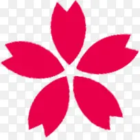 红色花朵图标七夕情人节
