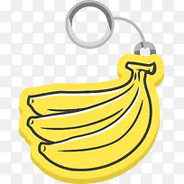 卡通香蕉矢量钥匙扣