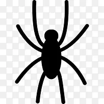 蜘蛛黑色的形状图标