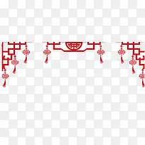 春节红色简约创意边框