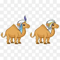 卡通手绘中东阿拉伯可爱帽子骆驼