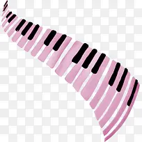 粉色漂亮钢琴键