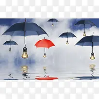 雨伞小灯的水平面