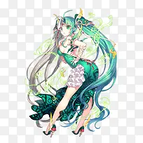 初音西双马尾少女