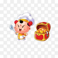 新年福娃元宝吉祥元素