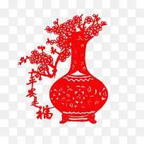 剪纸平安是福