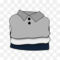 卡通的叠好的衣服