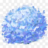手绘蓝色绣花球图片