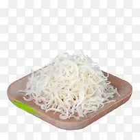 实物一盘白色小银鱼