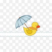 卡通可爱小鸭子雨伞