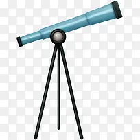 蓝色创意天文望远镜