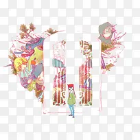 手绘圆门
