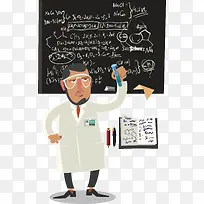 矢量手绘化学老师