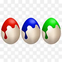 三色手绘鸡蛋