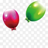 红色气球绿色气球
