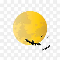 蝙蝠万圣节月亮可怕的万圣节