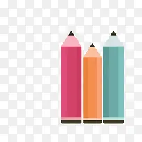 矢量彩色铅笔集合