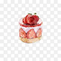 草莓为圈蛋糕